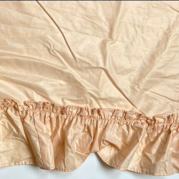 2 Custom Made Peach Curtains Pair Drapes 93" - Picture 4 of 6